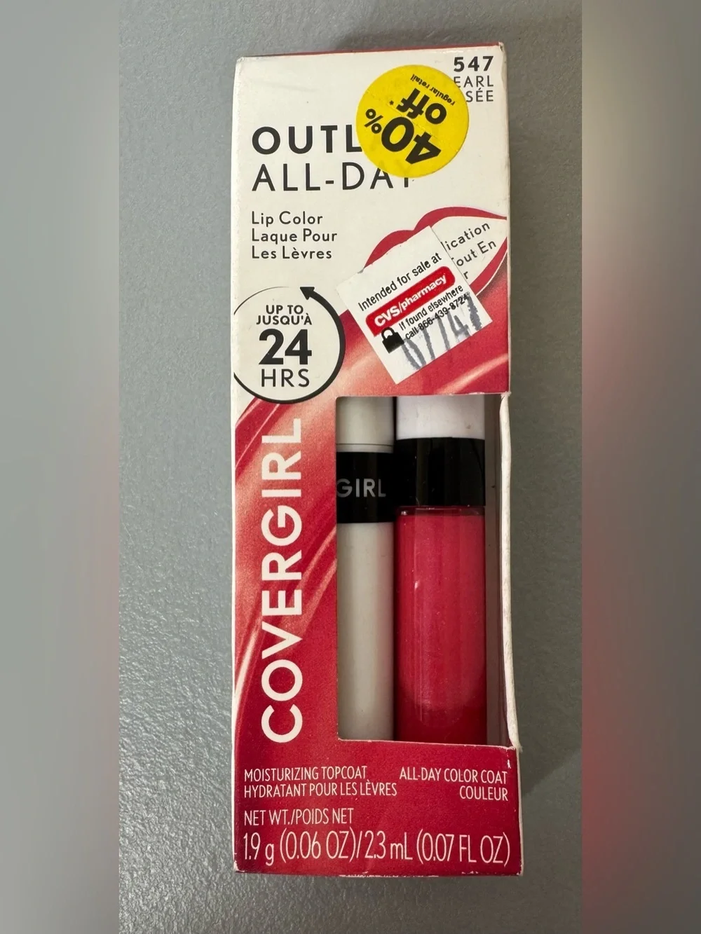COVERGIRL Outlast All-Day Lip Color Duo in 547 rose pearl 24hr moisturizing